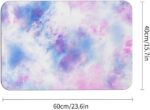 Multicolor Swirl Tie Dye Bathroom Rugs Diatomaceous Earth Bath Mat Non-Slip Quick Dry Absorbent Shower Rug for Bathroom Floor 24x16 Inch - Image 2
