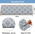 Rubber Carpet for Stairs, 15 Pack Non Slip Stair Treads Indoor for Wooden Steps, 30x8 Inch Reusable Staircase Runner Safety Step Carpet Treads for Wood Stairs, Lantern Grey - Image 2