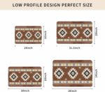 Diatomaceous Earth Bath Mat Bathtub Mat, Multicolor Southwest Boho Geometric Tribal Style Quick Dry Non-Slip Diatomite Mud Bathroom Floor Rugs for Bath Tub Kitchen Absorbent Pad, 16x24 Inch - Image 2