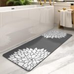 No Stains Bathroom Runner Rug-Bath Mats for Bathroom Non Slip-Super Absorbent Bath Floor Mat Quick Dry Diatomaceous Earth Bath Rug-Large Bathmat-17 x57