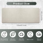 Diatomaceous Earth Bath Mat Soft Diatomite Stone Bath Mat Large Non-Slip Super Absorbent Fast Drying Long Shower Mat Thin Washable Bathroom Rugs Floor Mat 15.7" x 47.2" - Image 2