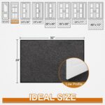 Front Bathroom Rugs Mat,  Welcome Mat for Outdoor Indoor, Non-Slip Waterproof Floor mats, Durable Machine Washable Low Profile Entry Rug for Back Door Outside Patio Porch, 32" x 20", Grey - Image 2