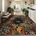 5x7 Jungle Area Rug Washable Rugs for Living Room Bedroom, Soft Low Pile Non Slip Accent Floor Mat Animal Print Throw Rug Indoor Carpet Dining Room Playroom - Image 2